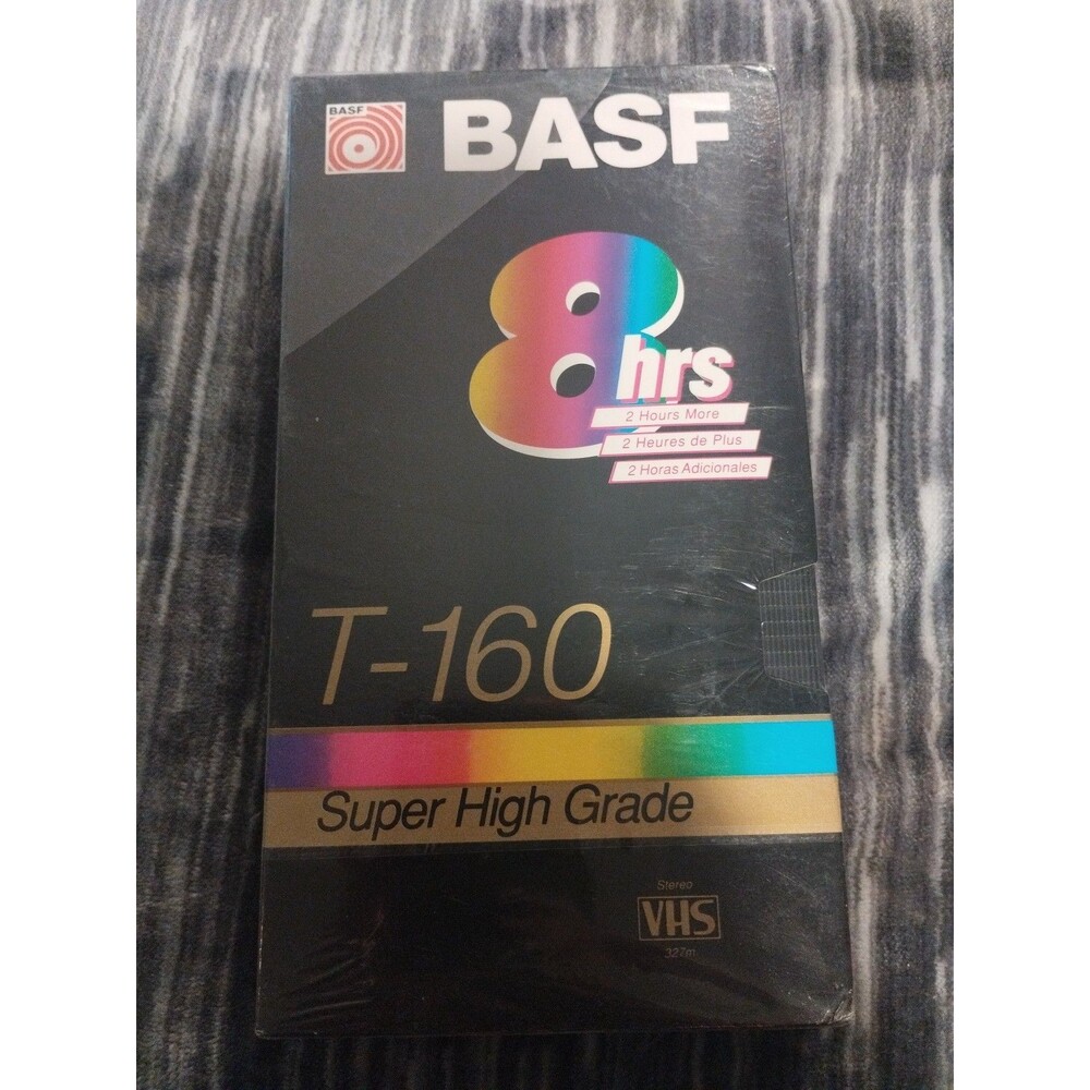 BASF T-160 VHS 8 HOUR Tape NEW/SEALED Super High Grade